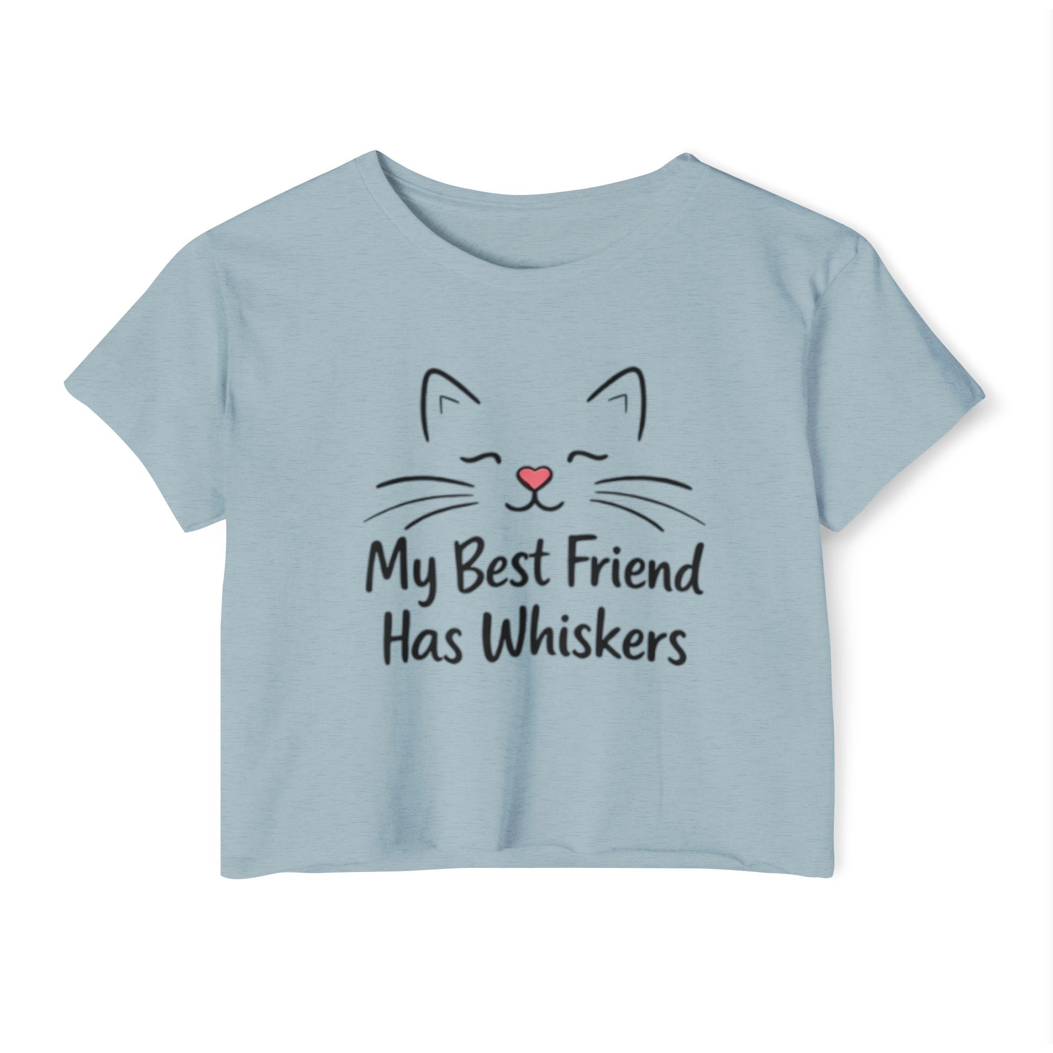 Cat Lover Crop Top - "My Best Friend Has Whiskers" Festival Tee