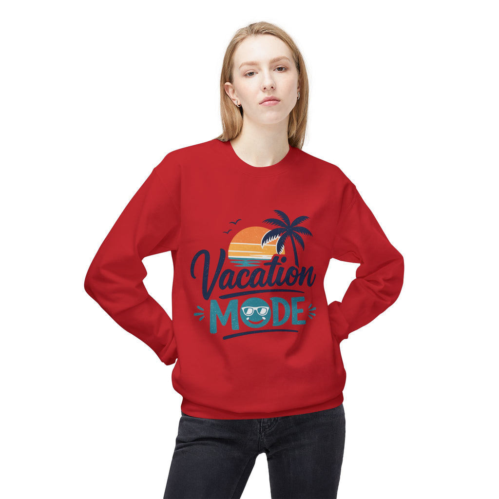 Vacation Mode Sweatshirt — Retro Palm Beach Crewneck