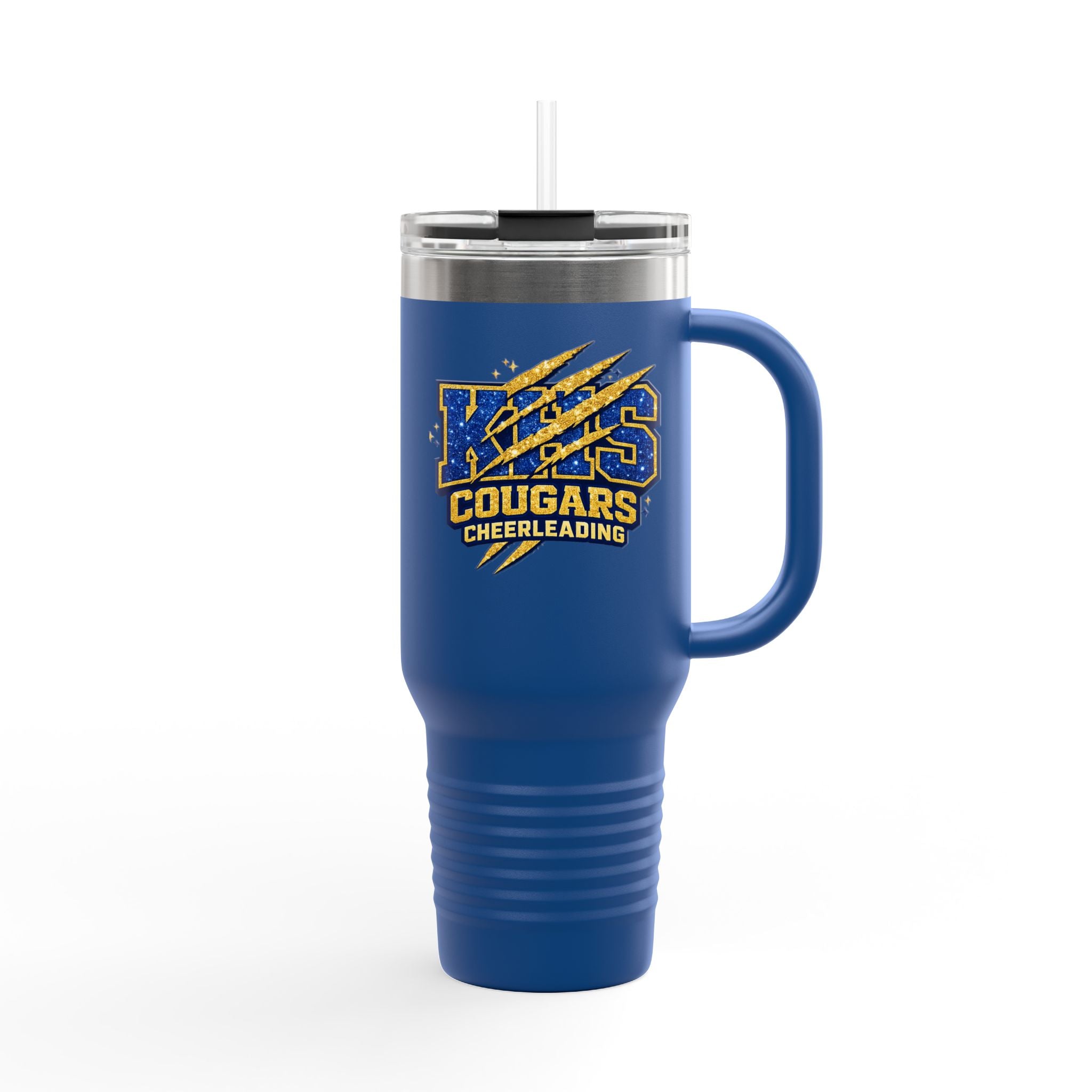 40oz Insulated Travel Mug — KHS Cougars Cheerleading Team Logo