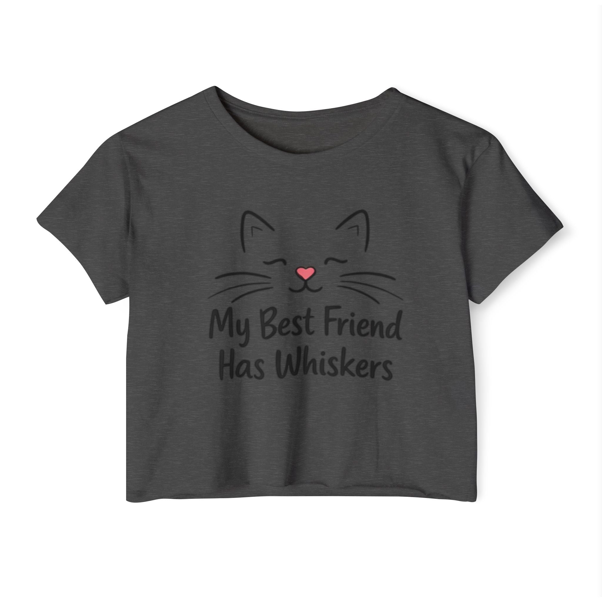 Cat Lover Crop Top - "My Best Friend Has Whiskers" Festival Tee