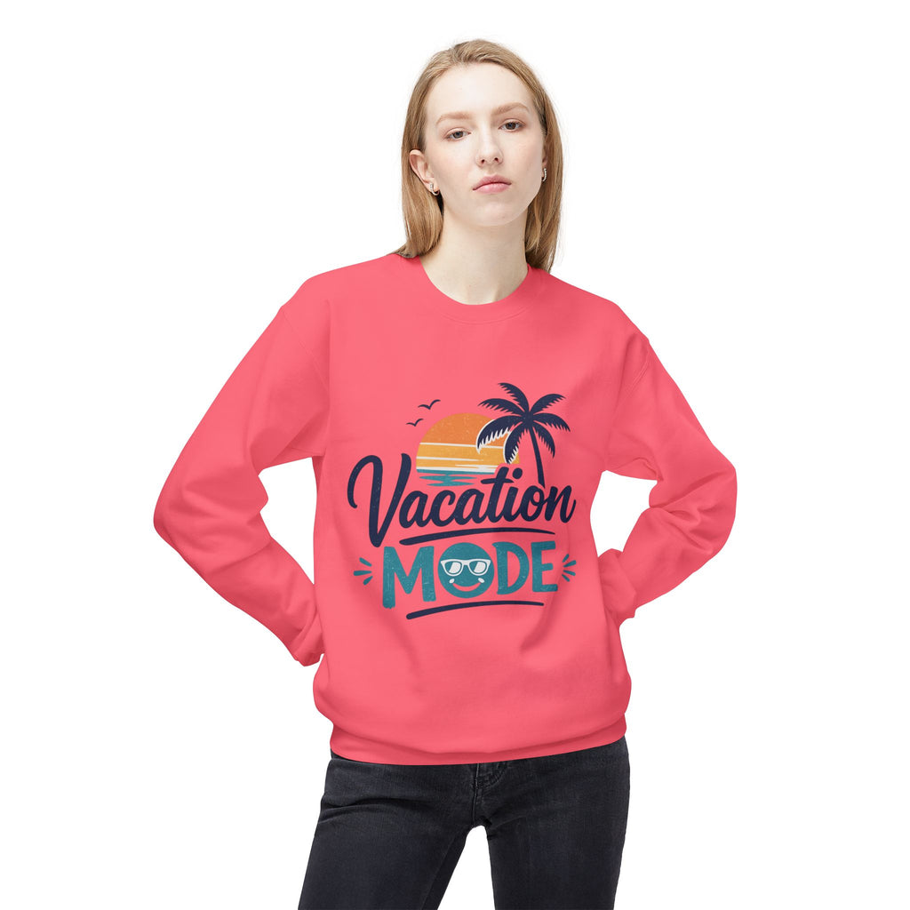 Vacation Mode Sweatshirt — Retro Palm Beach Crewneck