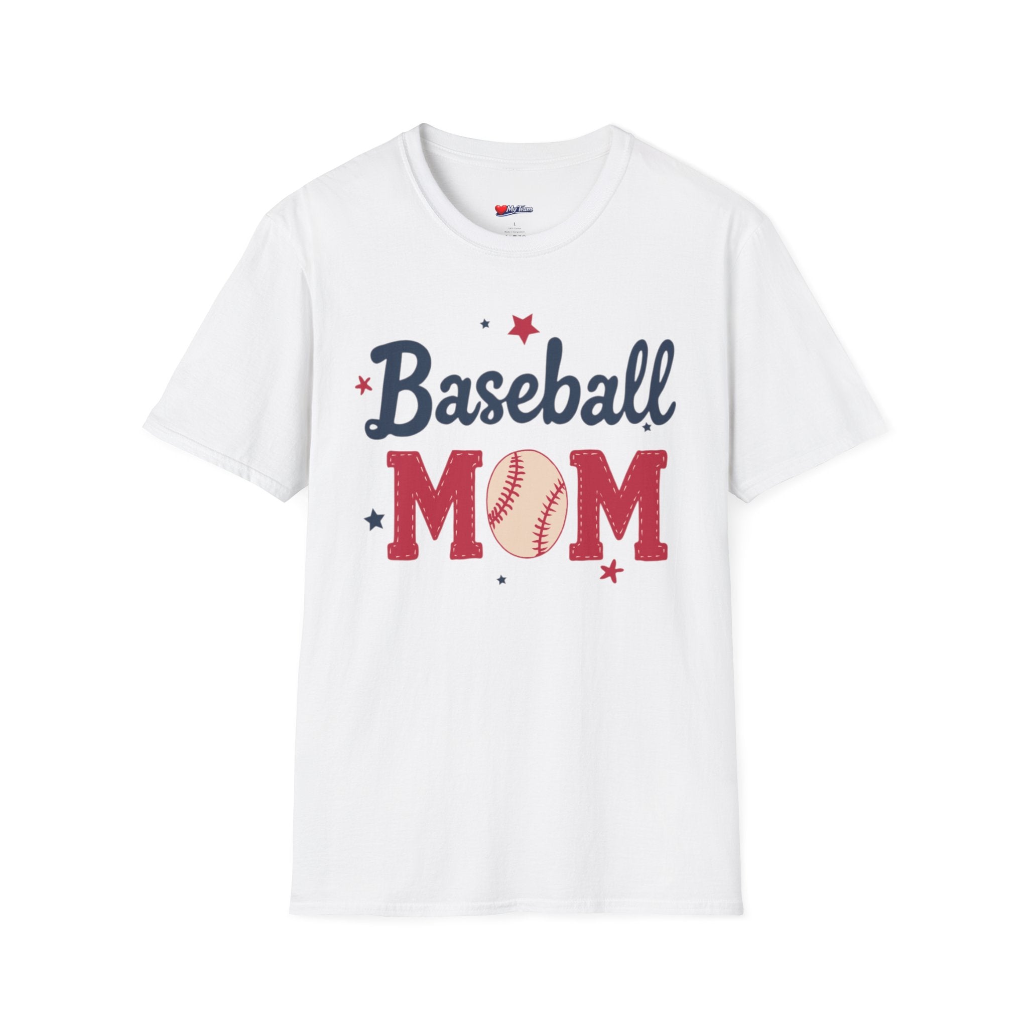 Baseball Mom T-Shirt – Patriotic Baseball Mom Tee with Baseball Graphic