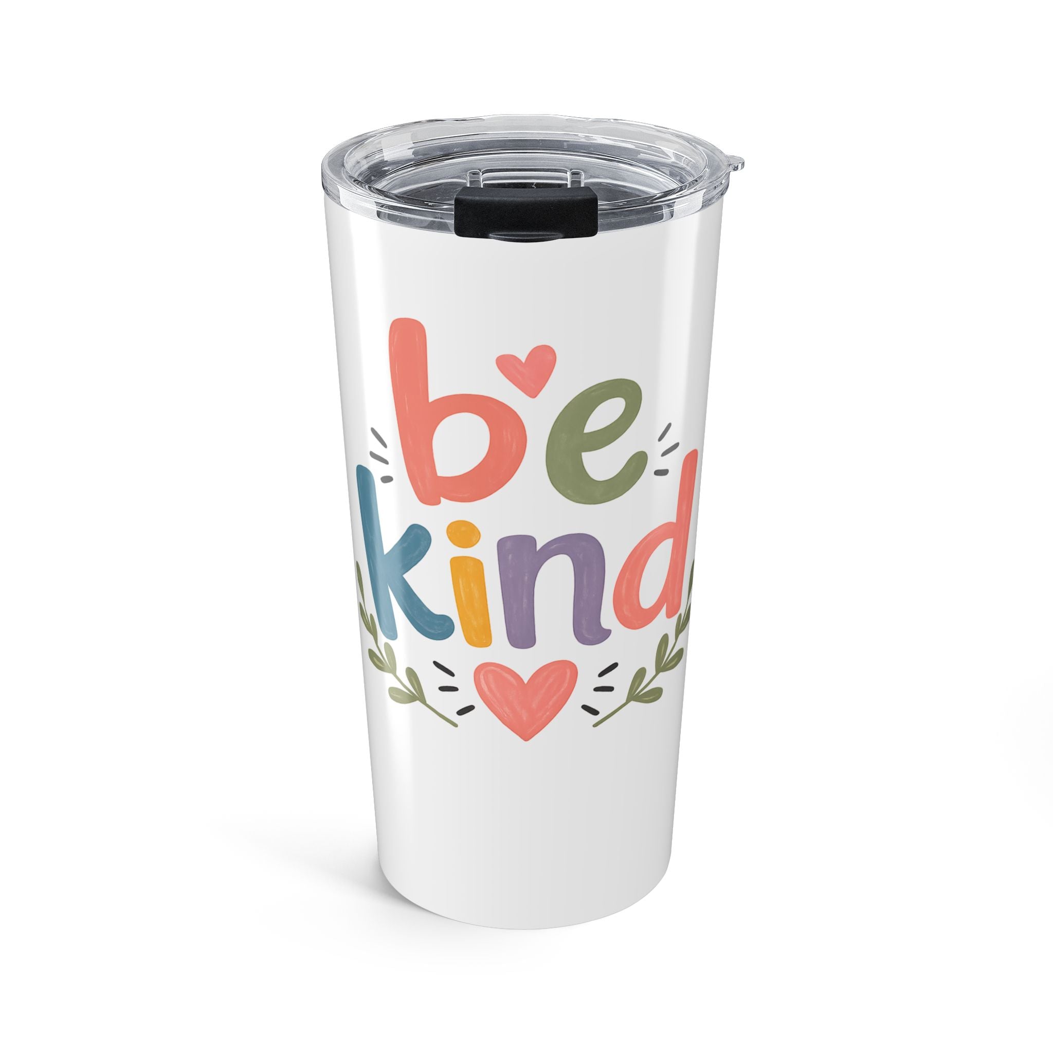 Be Kind 20oz Tumbler – Colorful Inspirational Travel Mug