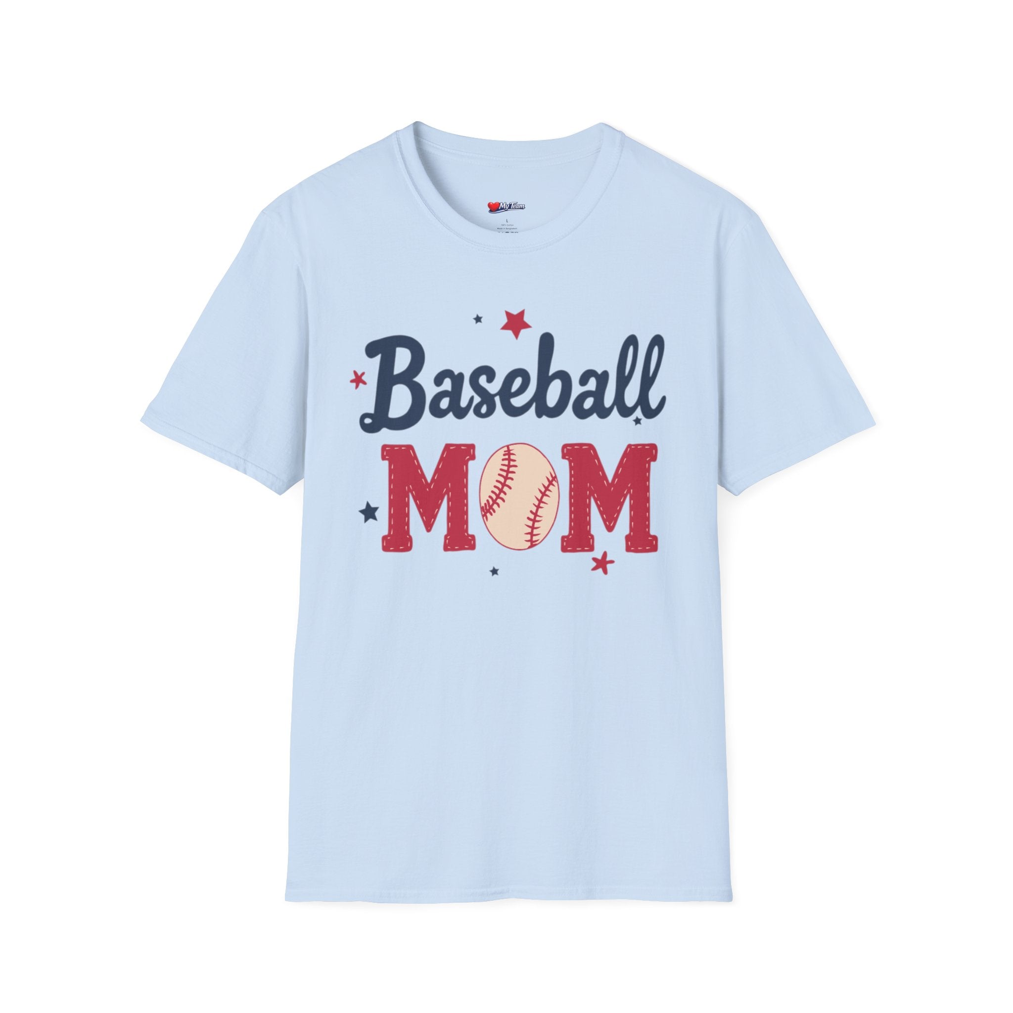 Baseball Mom T-Shirt – Patriotic Baseball Mom Tee with Baseball Graphic