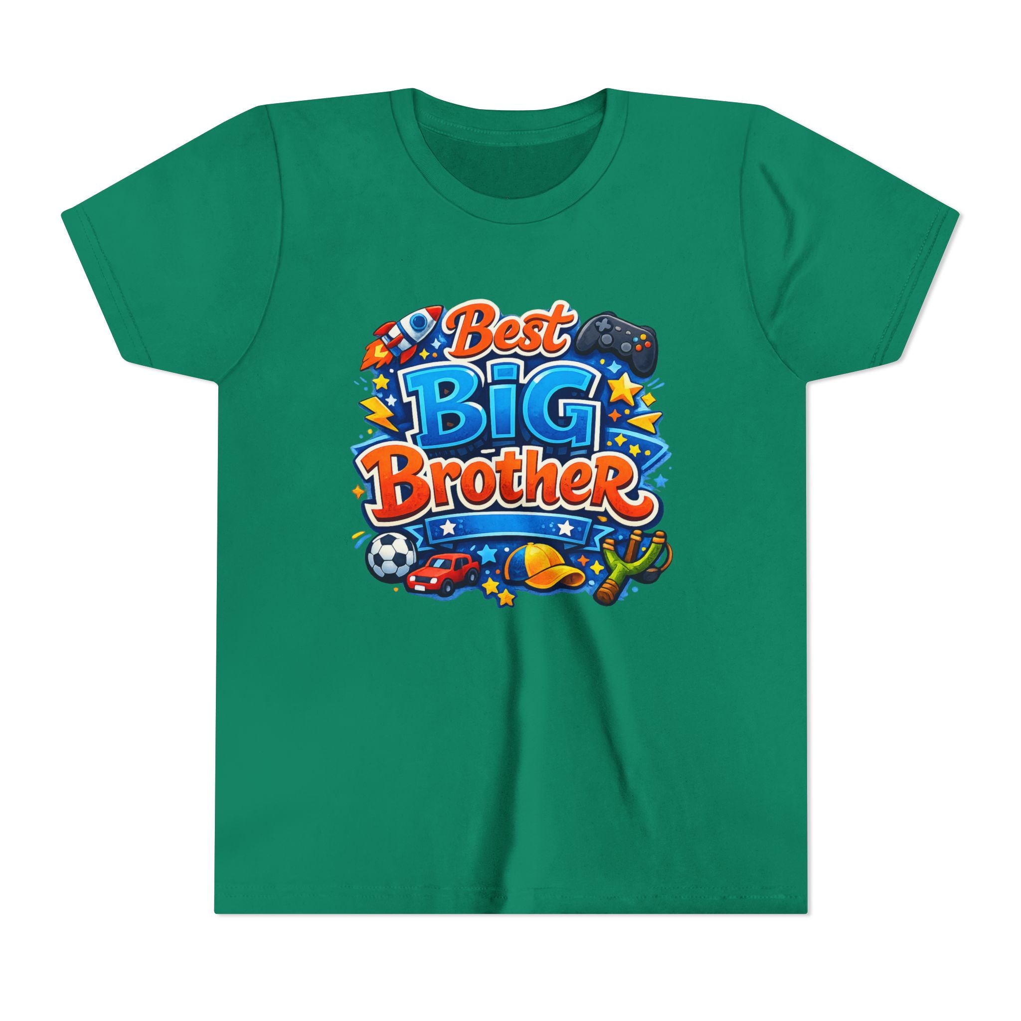 Best Big Brother Youth Tee - Colorful Kids' 'Best Big Brother' Shirt for New Siblings & Family Gifts