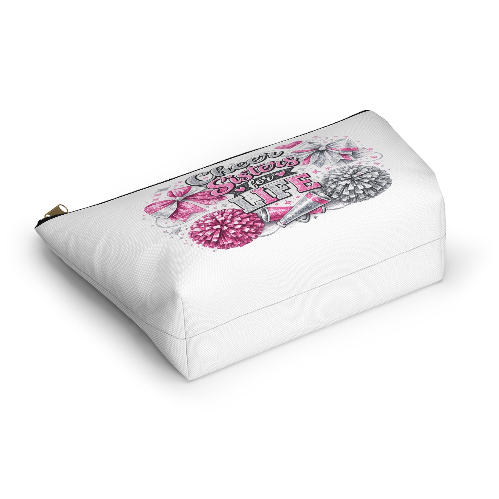 Cheer Sisters for Life Accessory Pouch — Cheerleader Makeup & Gear Bag