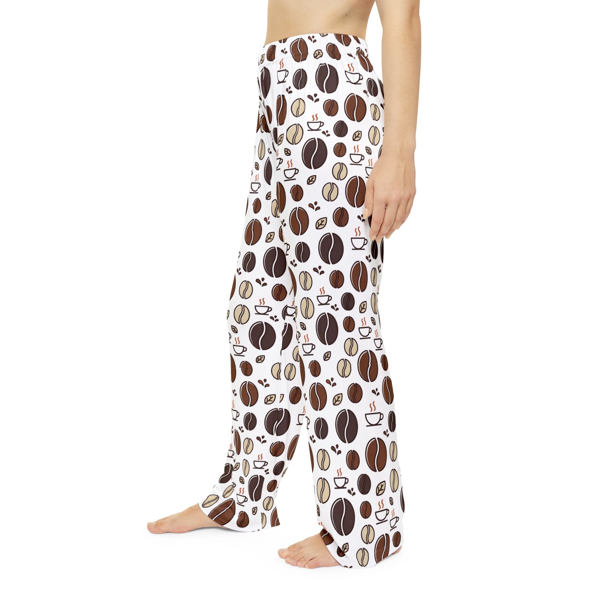Coffee Bean Pattern Pajama Pants | All-Over Print