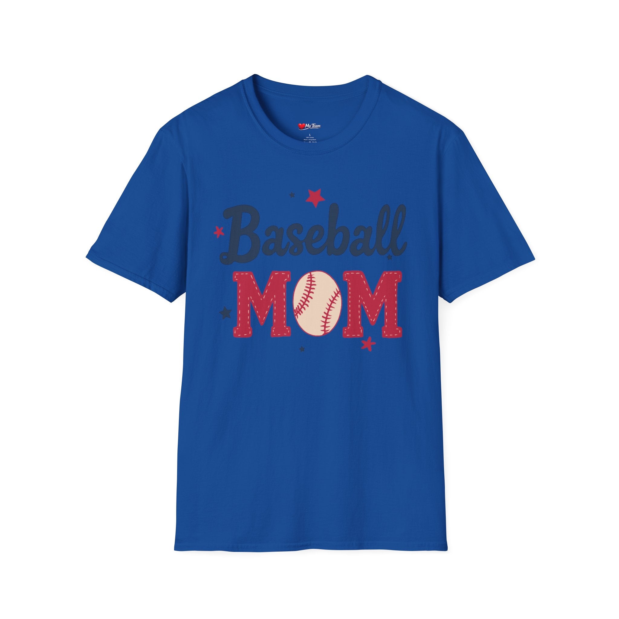 Baseball Mom T-Shirt – Patriotic Baseball Mom Tee with Baseball Graphic
