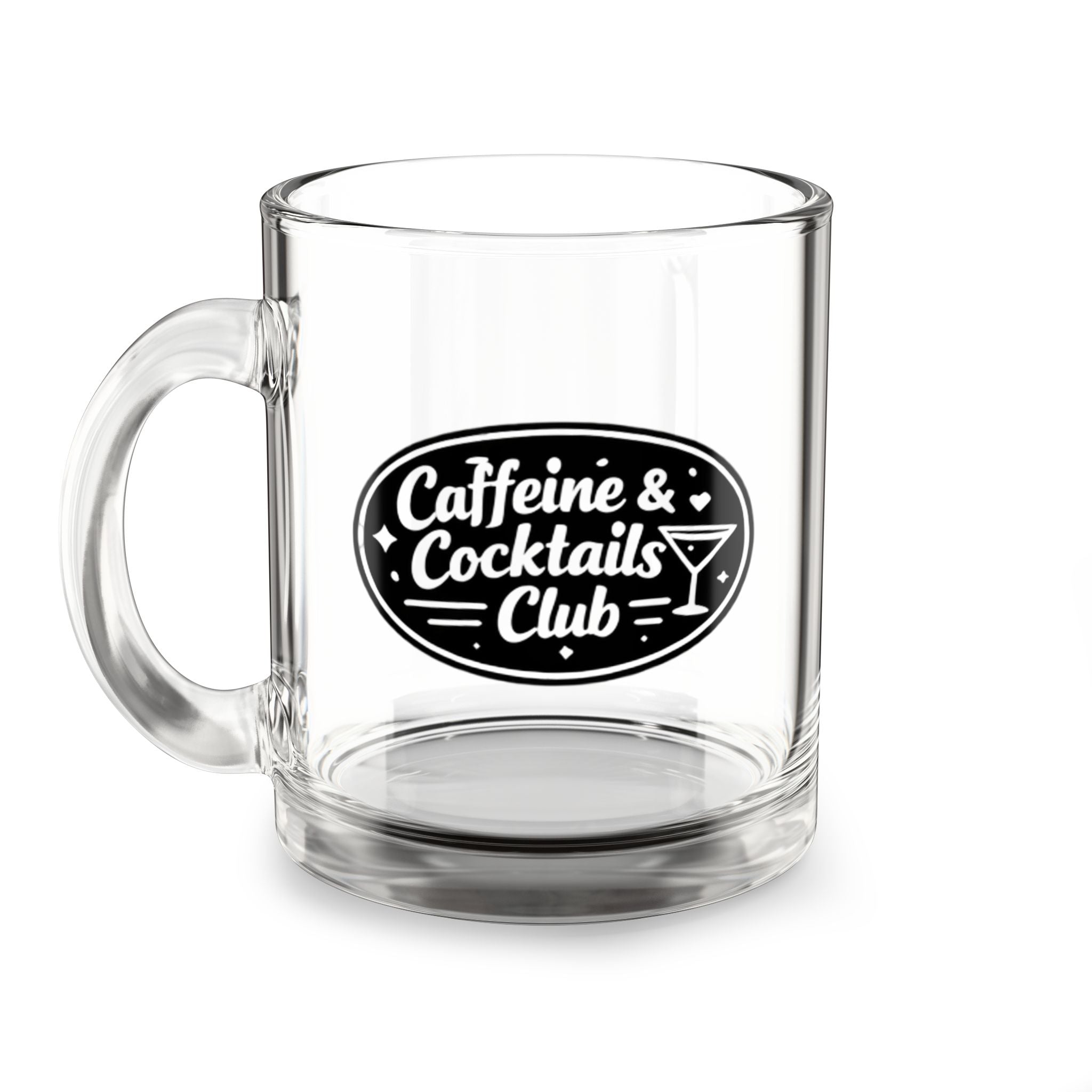 Caffeine & Cocktails Club Glass Mug | 10oz