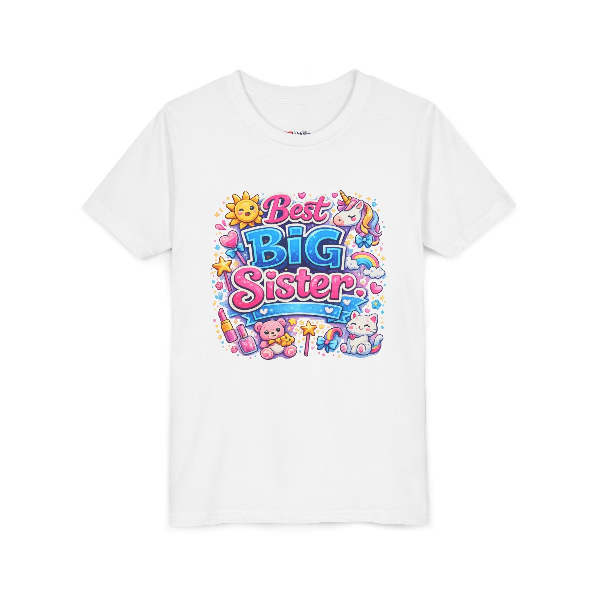 Best Big Sister Youth Tee — Cute Unicorn & Toys Big Sister Shirt for Girls
