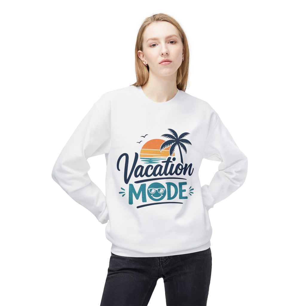 Vacation Mode Sweatshirt — Retro Palm Beach Crewneck