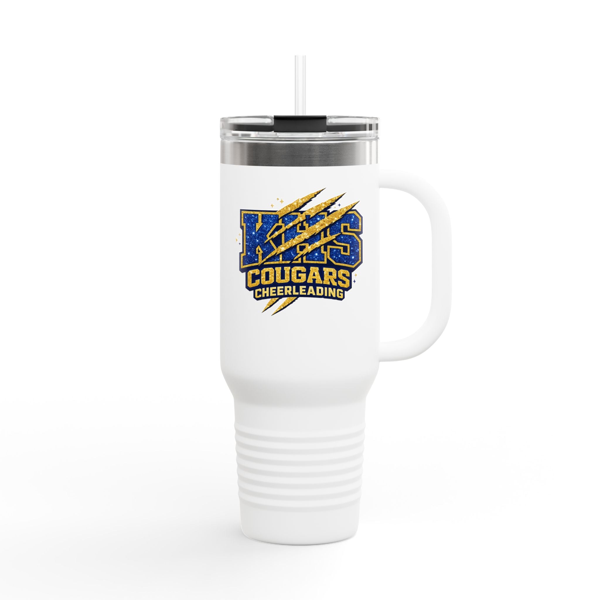 40oz Insulated Travel Mug — KHS Cougars Cheerleading Team Logo