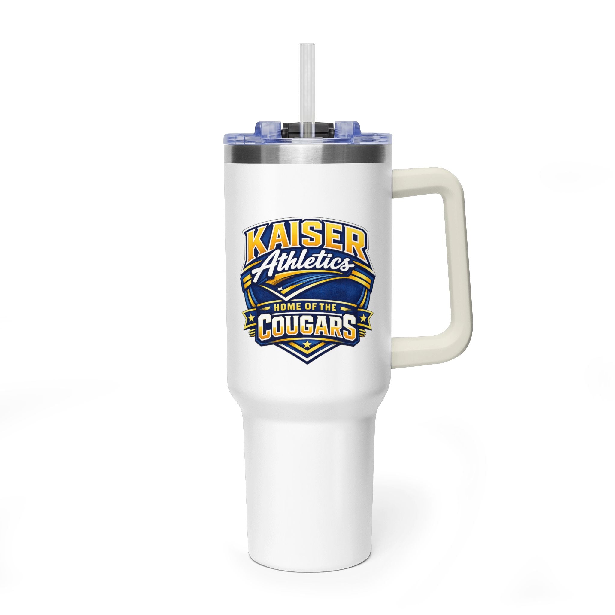 40oz Vacuum Tumbler - Insulated Travel Cup with Straw (Custom Logo Ready)