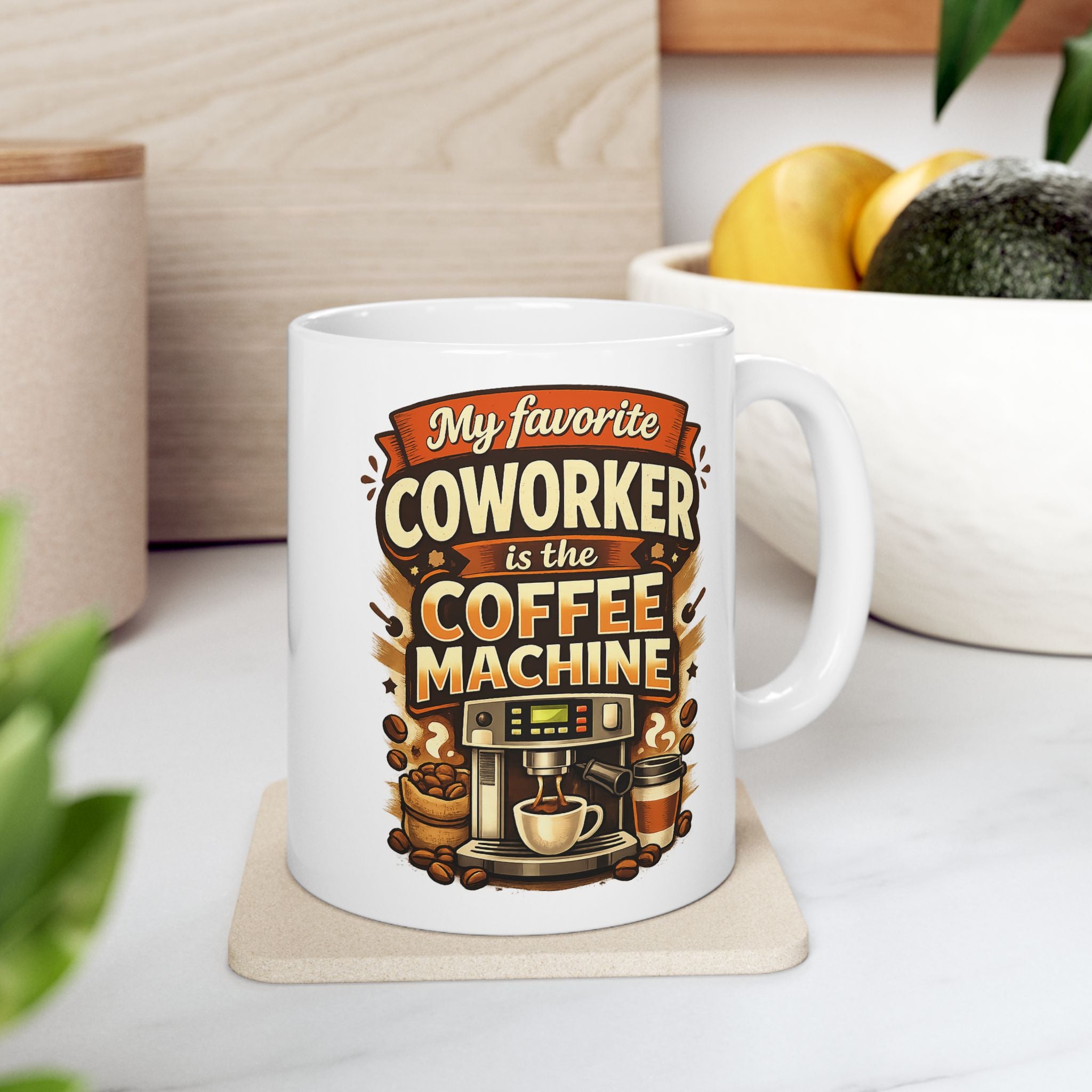 Coffee Lover Mug - Funny Coffee Makes Me Awesome Ceramic Cup (11oz & 15oz)
