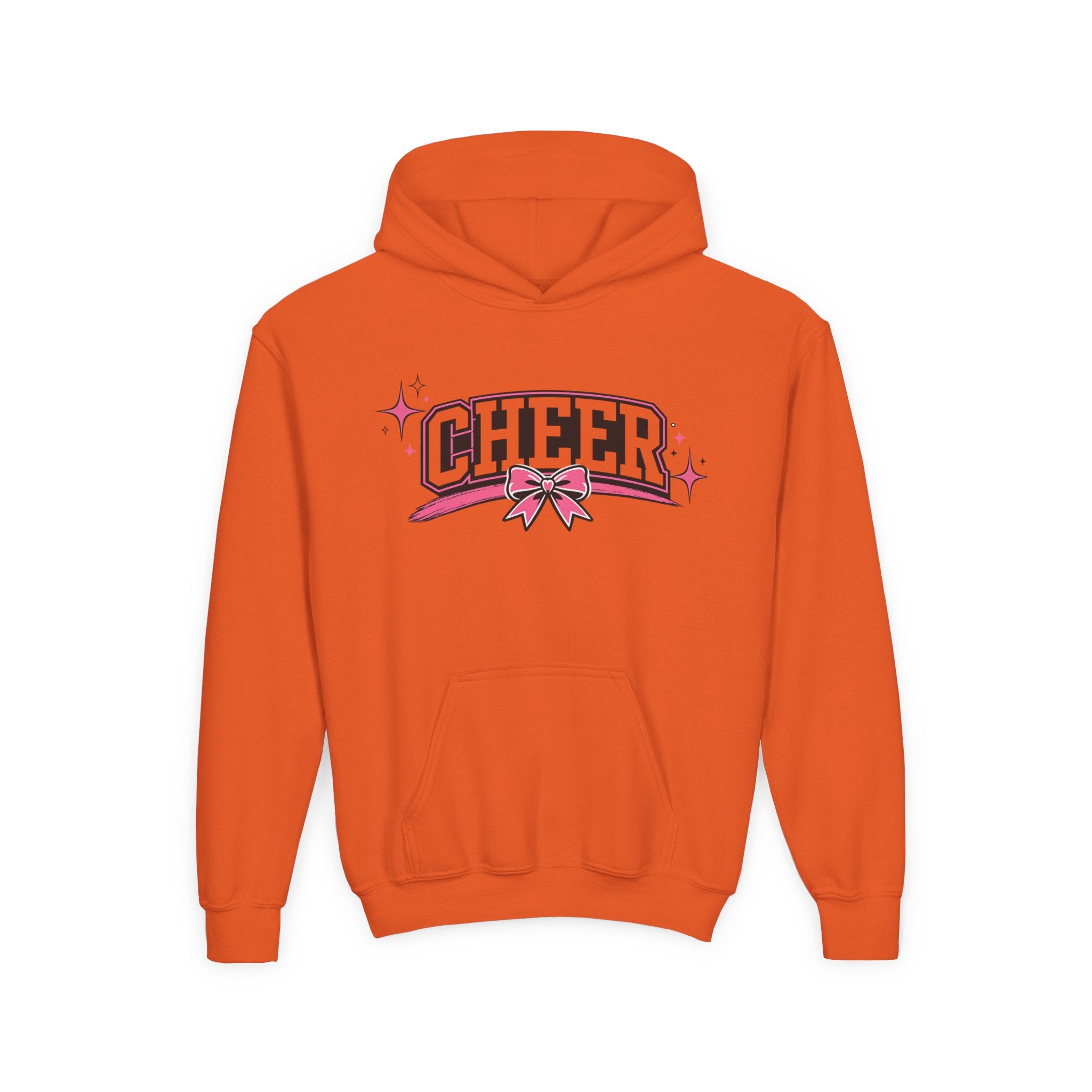 Youth Cheer Hoodie — Pink Sparkle Cheerleading Sweatshirt