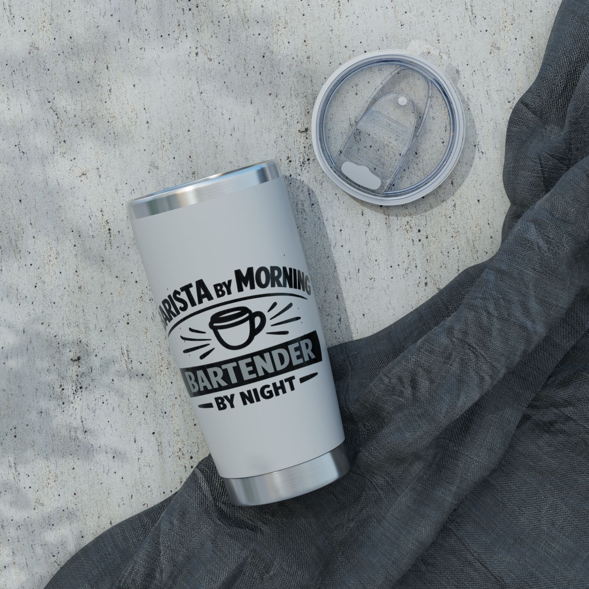 20oz Tumbler — "Barista by Morning, Bartender by Night" Insulated Travel Cup