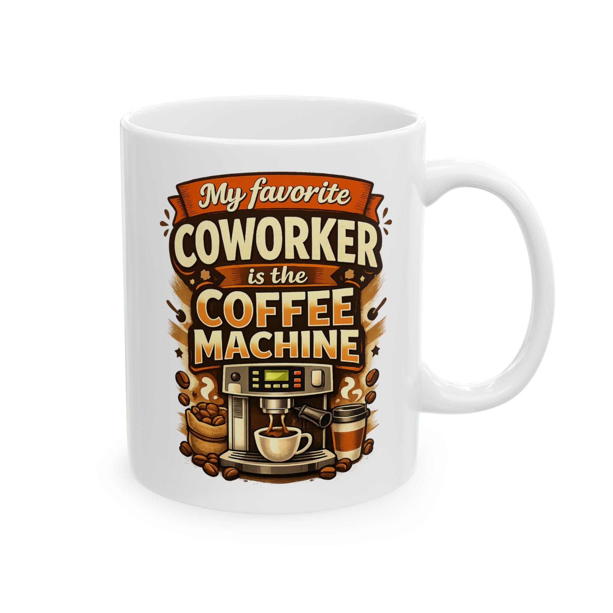 Coffee Lover Mug - Funny Coffee Makes Me Awesome Ceramic Cup (11oz & 15oz)