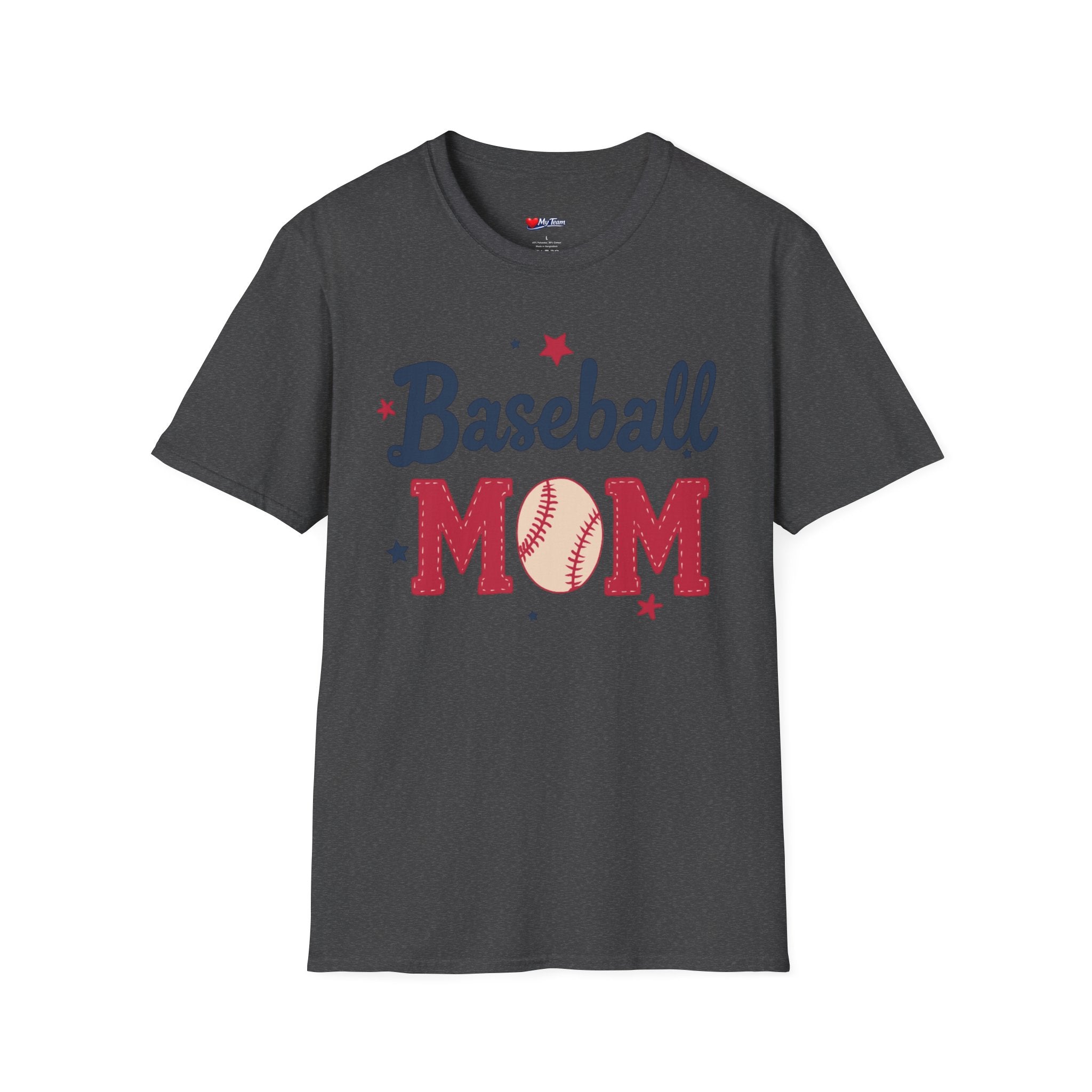 Baseball Mom T-Shirt – Patriotic Baseball Mom Tee with Baseball Graphic