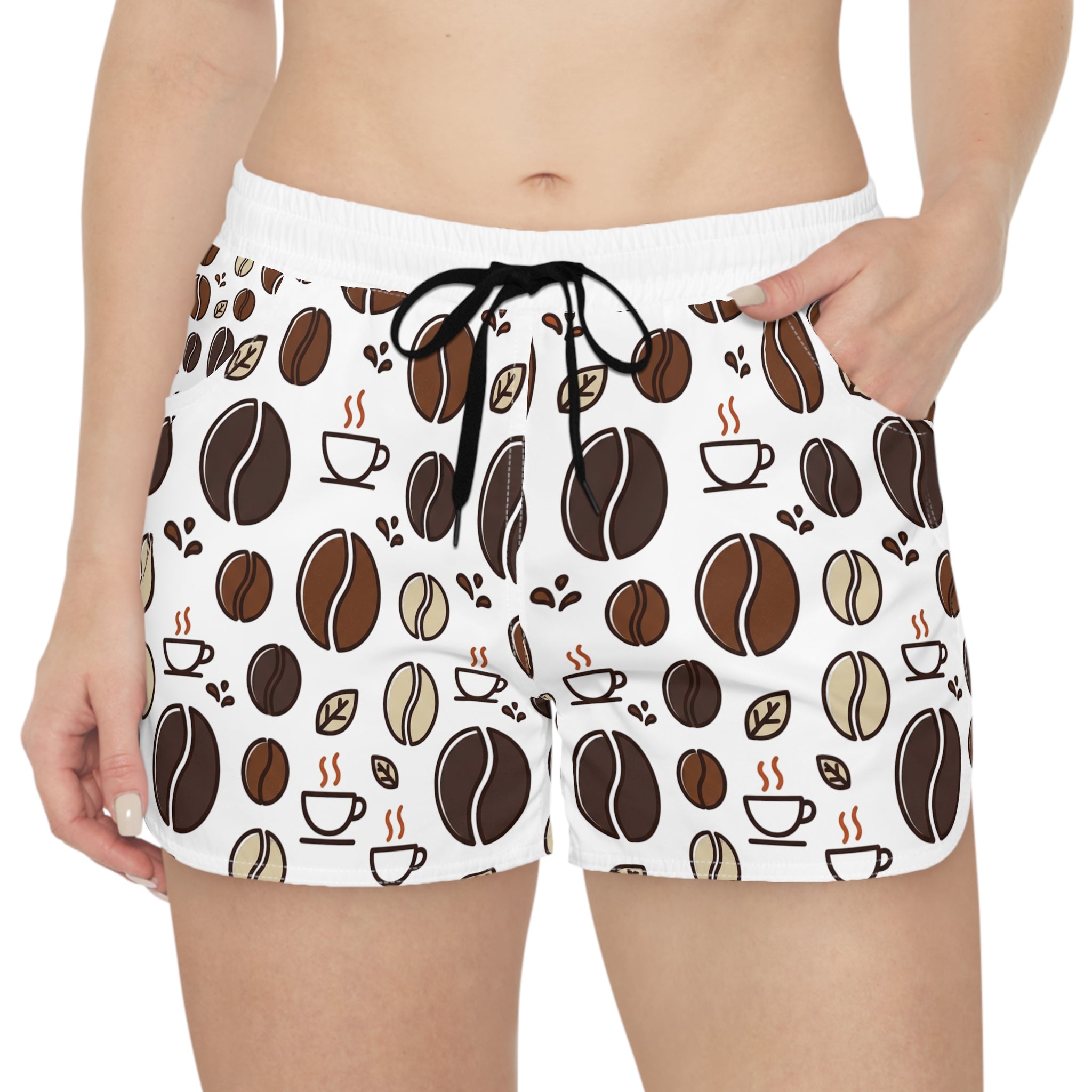 Coffee Bean Print Women's Lounge Shorts