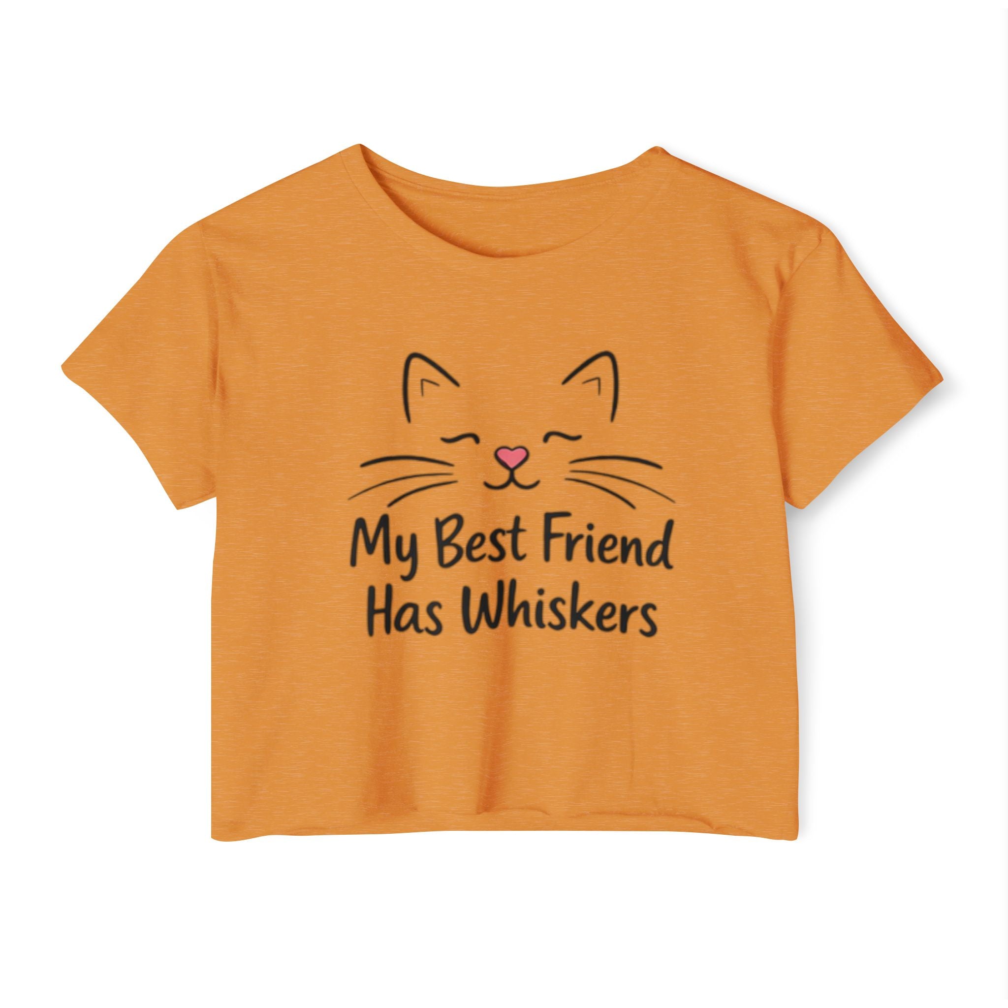 Cat Lover Crop Top - "My Best Friend Has Whiskers" Festival Tee