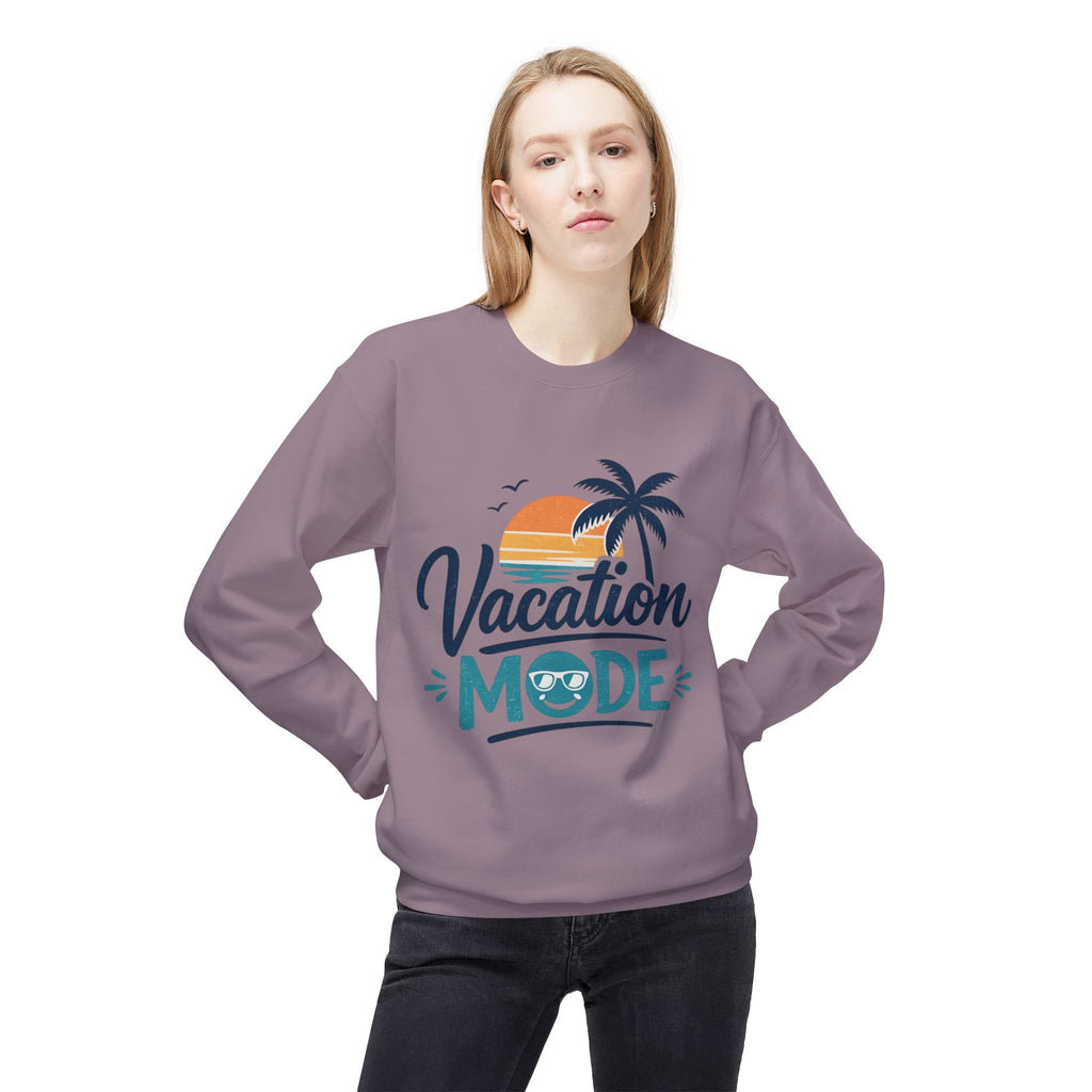 Vacation Mode Sweatshirt — Retro Palm Beach Crewneck