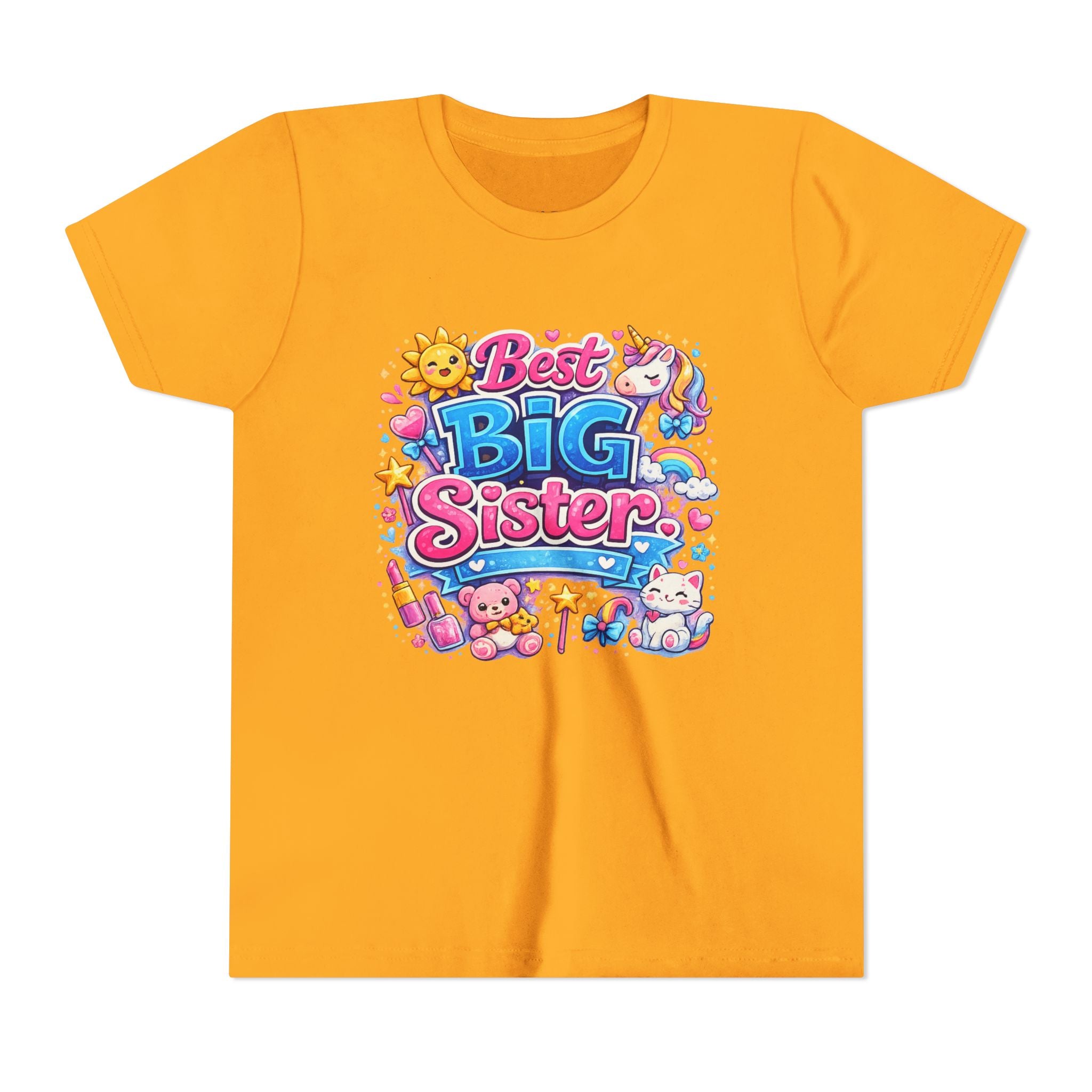 Best Big Sister Youth Tee — Cute Unicorn & Toys Big Sister Shirt for Girls