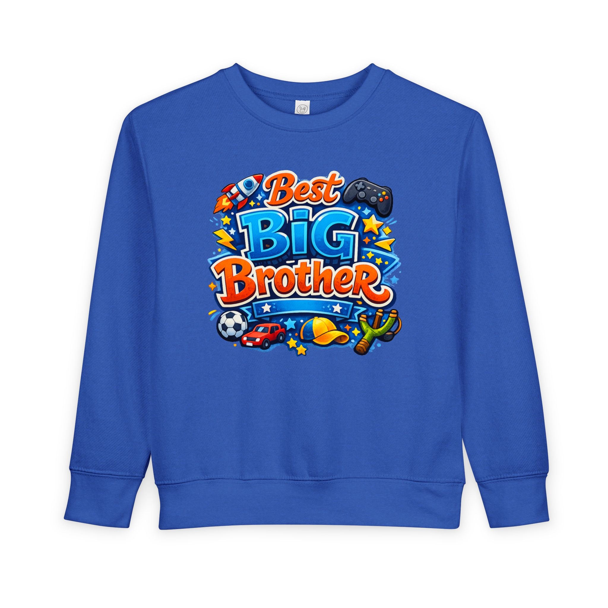 Best Big Brother Toddler Sweatshirt – Cute Kids Crewneck with Sports & Toy Graphics