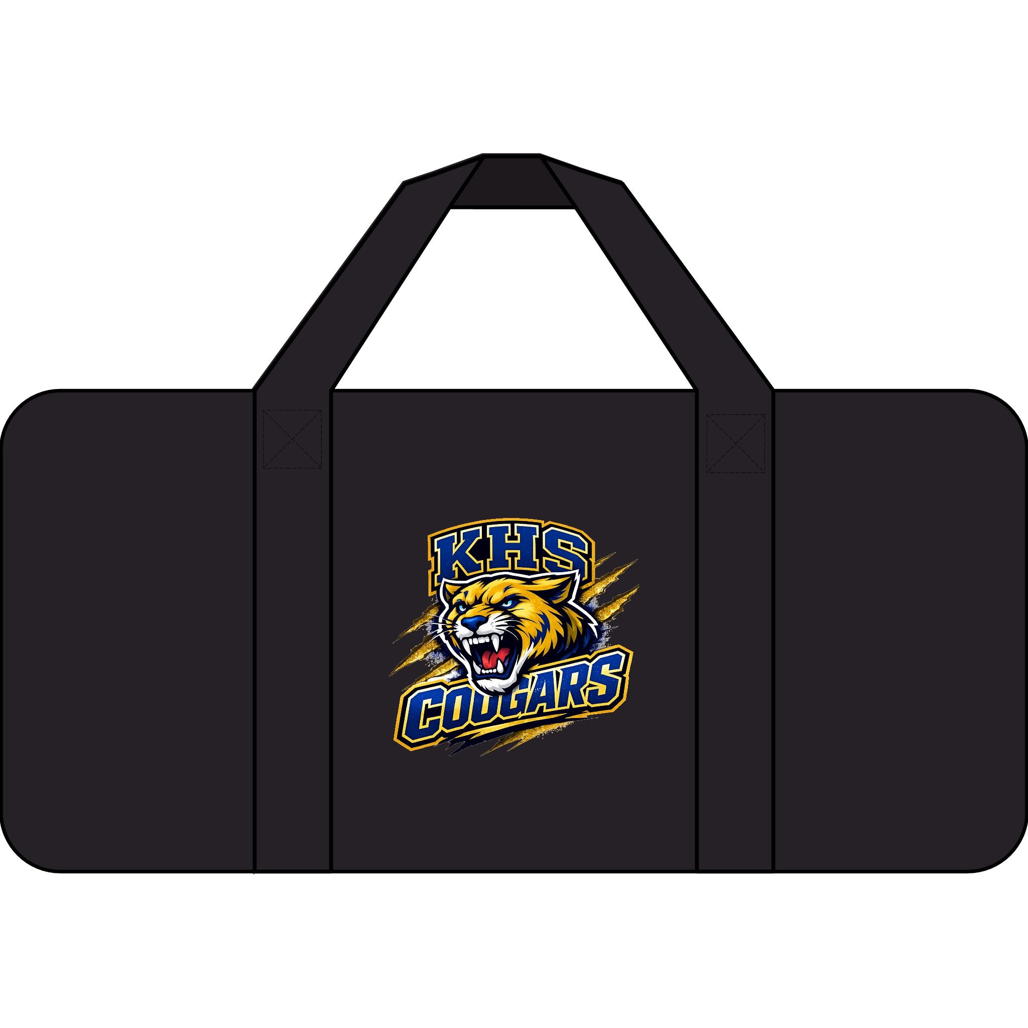 Cougars Logo Duffel Bag — KHS School Team Travel Gym Bag