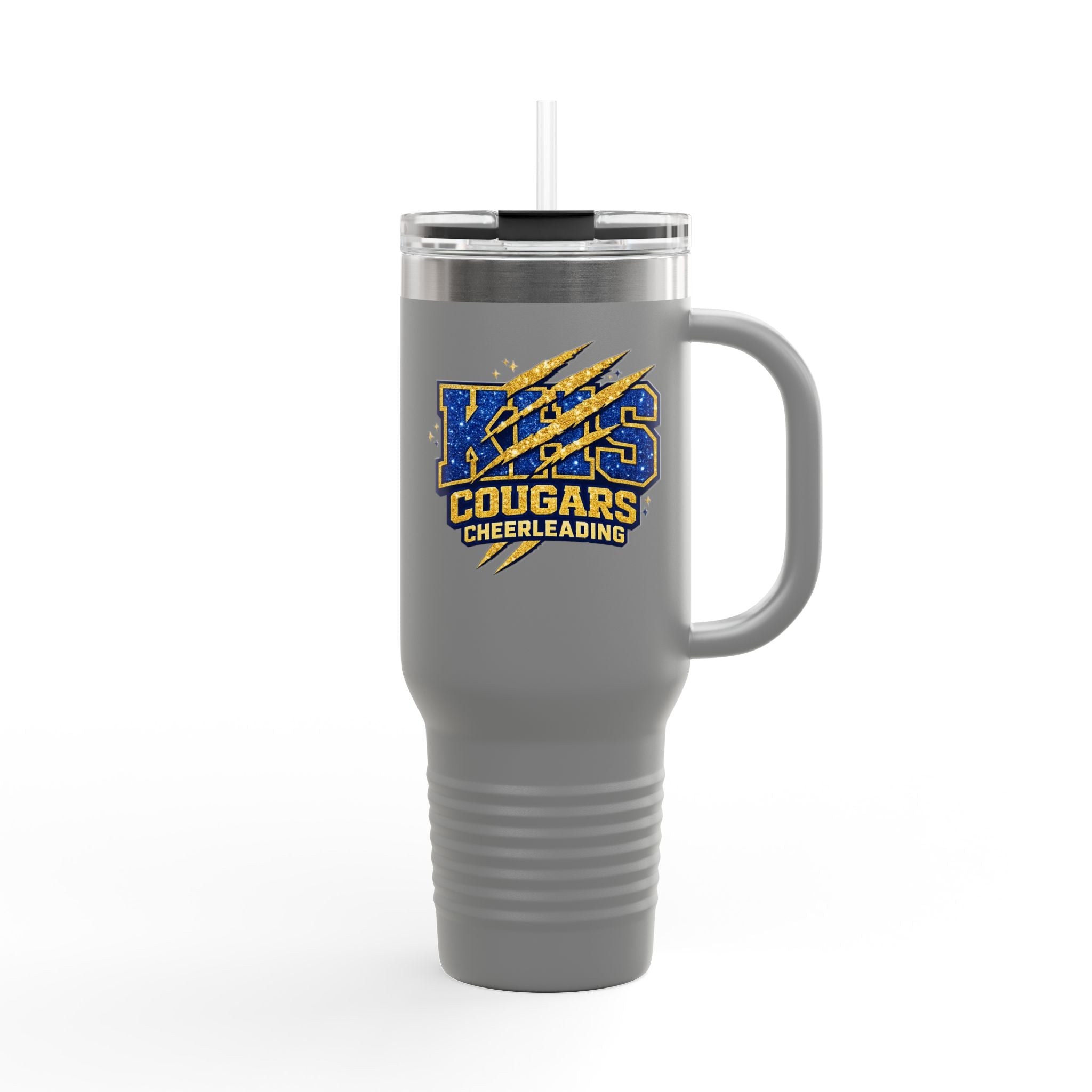 40oz Insulated Travel Mug — KHS Cougars Cheerleading Team Logo