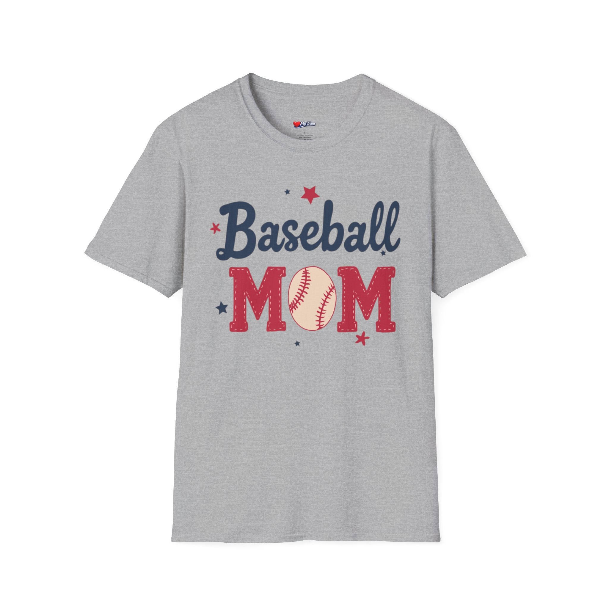 Baseball Mom T-Shirt – Patriotic Baseball Mom Tee with Baseball Graphic