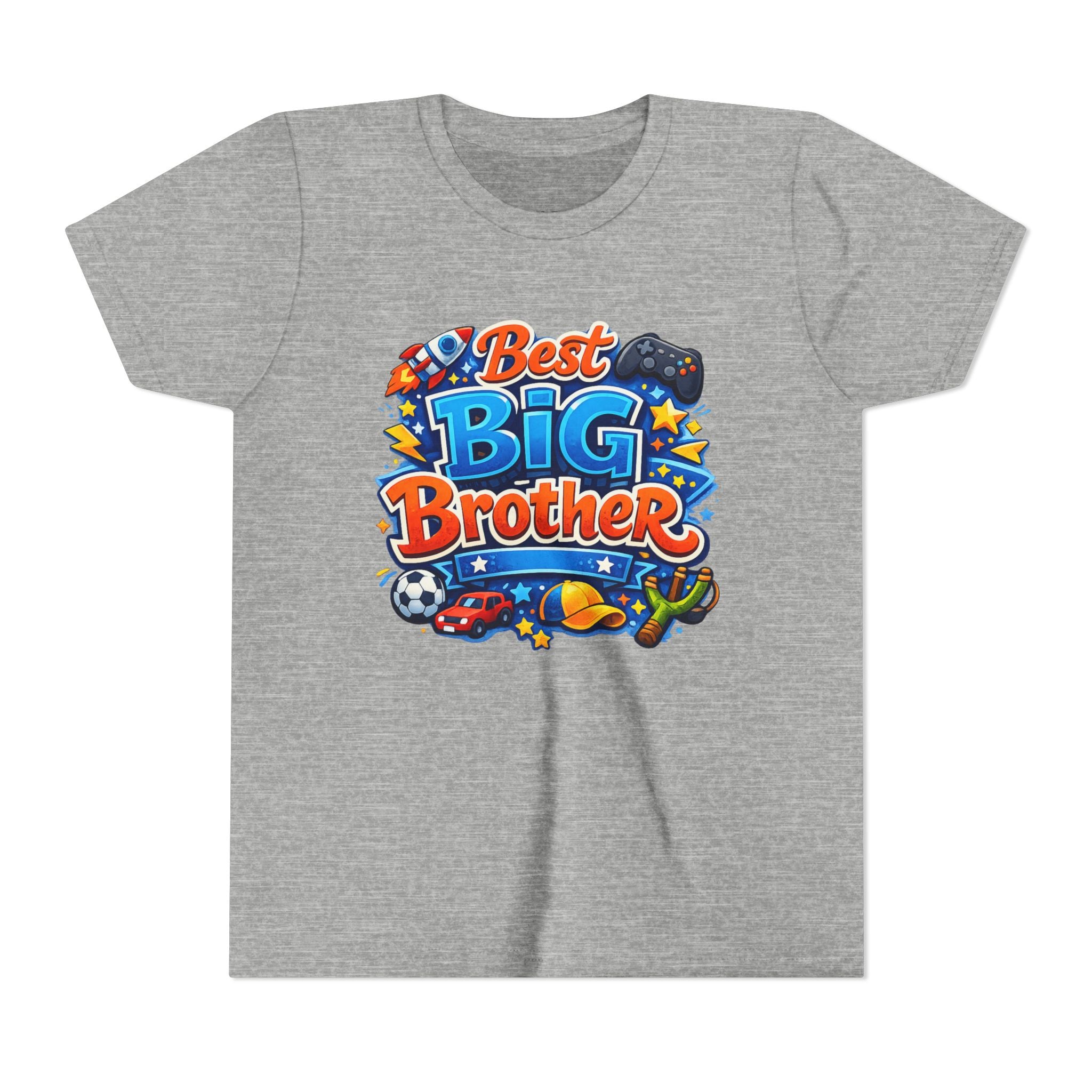 Best Big Brother Youth Tee - Colorful Kids' 'Best Big Brother' Shirt for New Siblings & Family Gifts