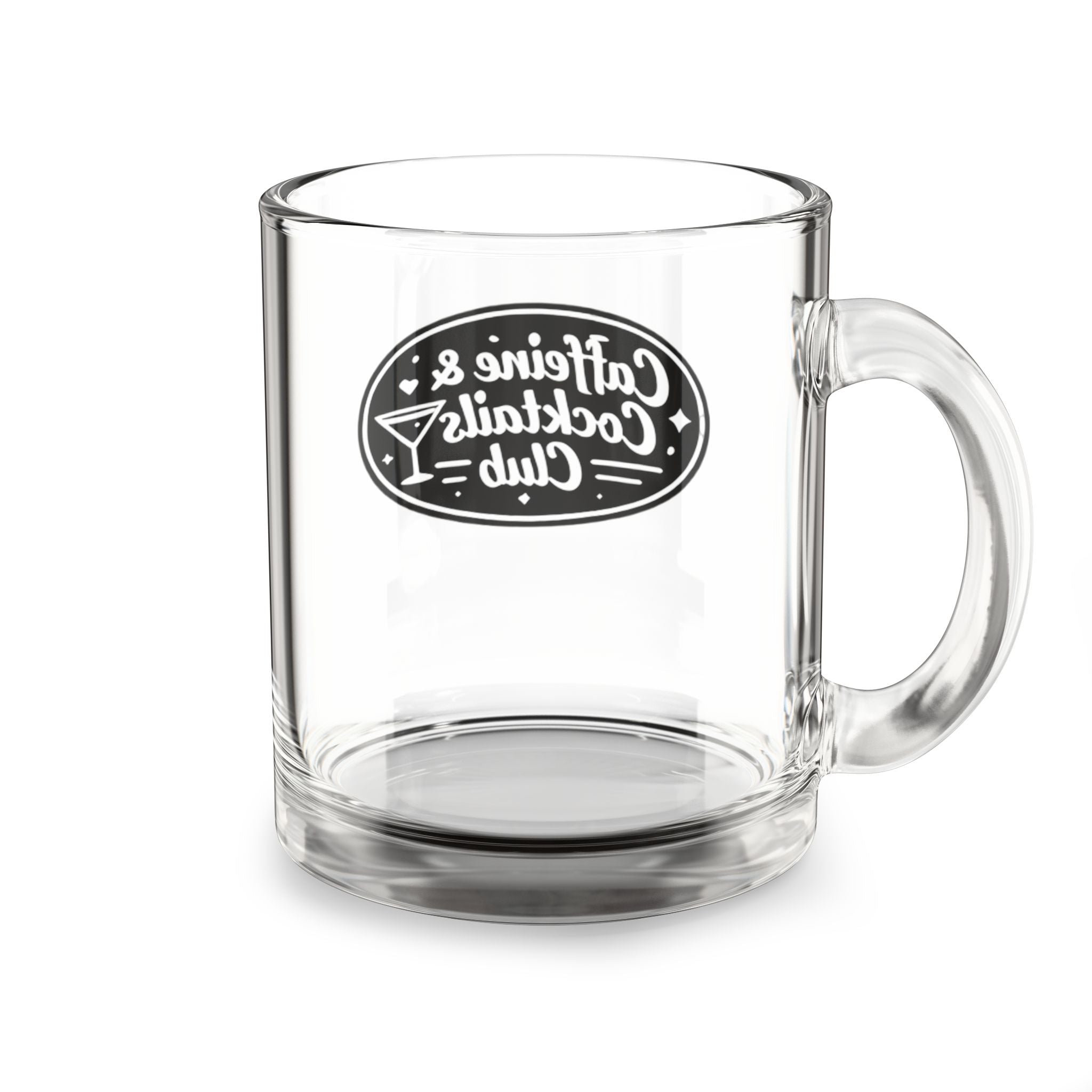 Caffeine & Cocktails Club Glass Mug | 10oz