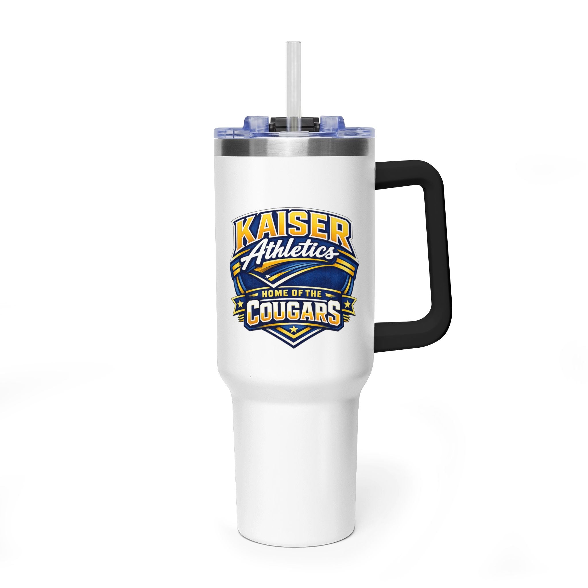 40oz Vacuum Tumbler - Insulated Travel Cup with Straw (Custom Logo Ready)