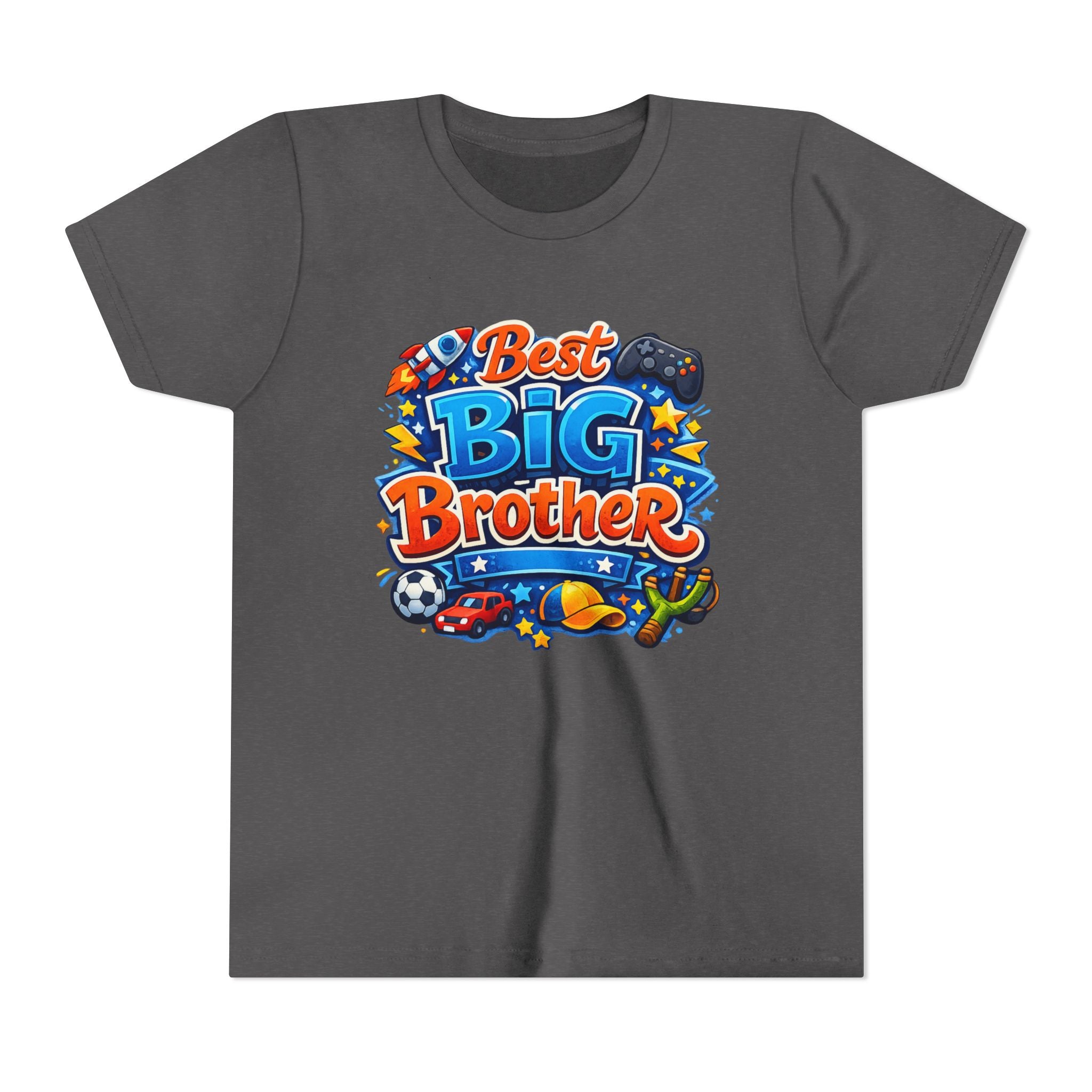Best Big Brother Youth Tee - Colorful Kids' 'Best Big Brother' Shirt for New Siblings & Family Gifts