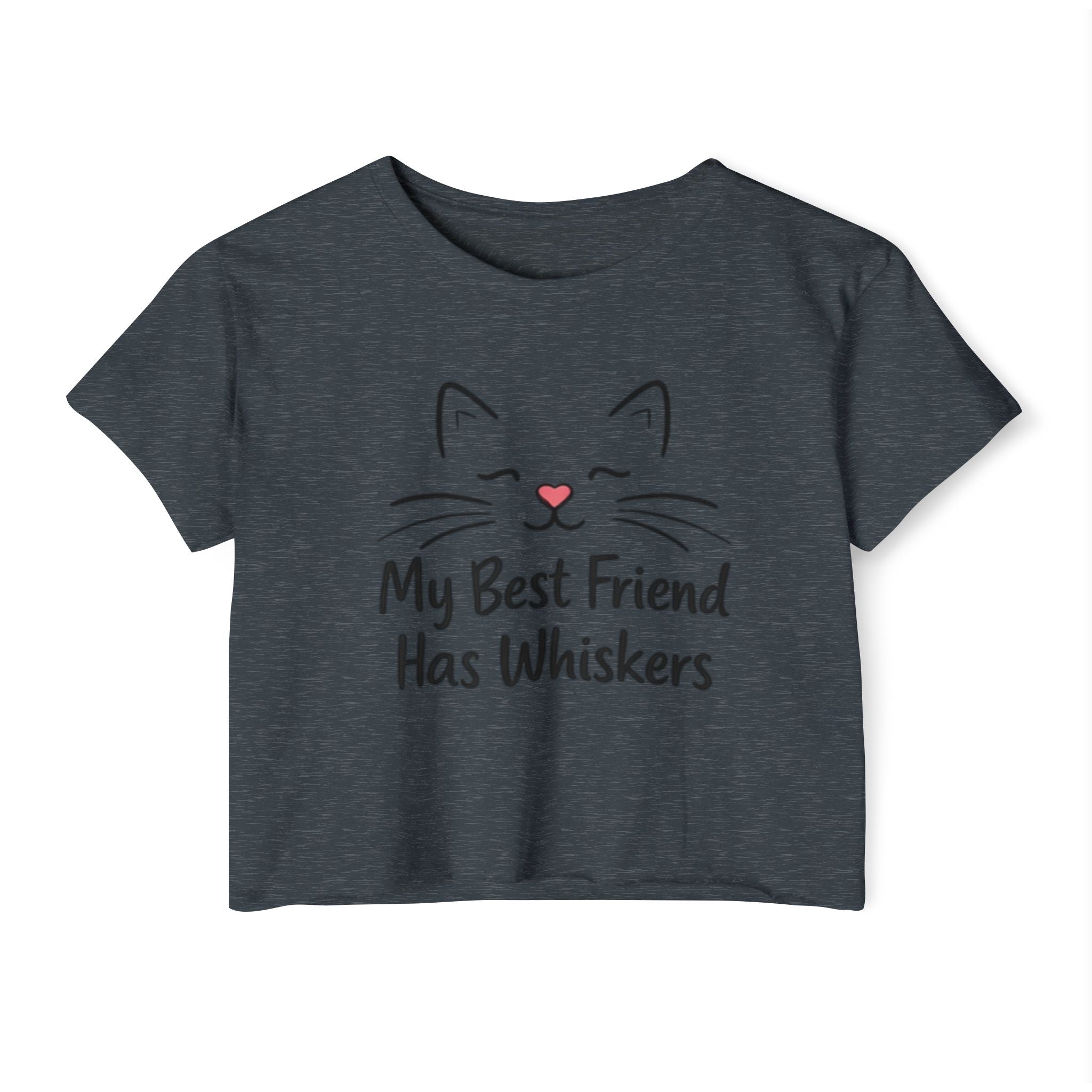 Cat Lover Crop Top - "My Best Friend Has Whiskers" Festival Tee