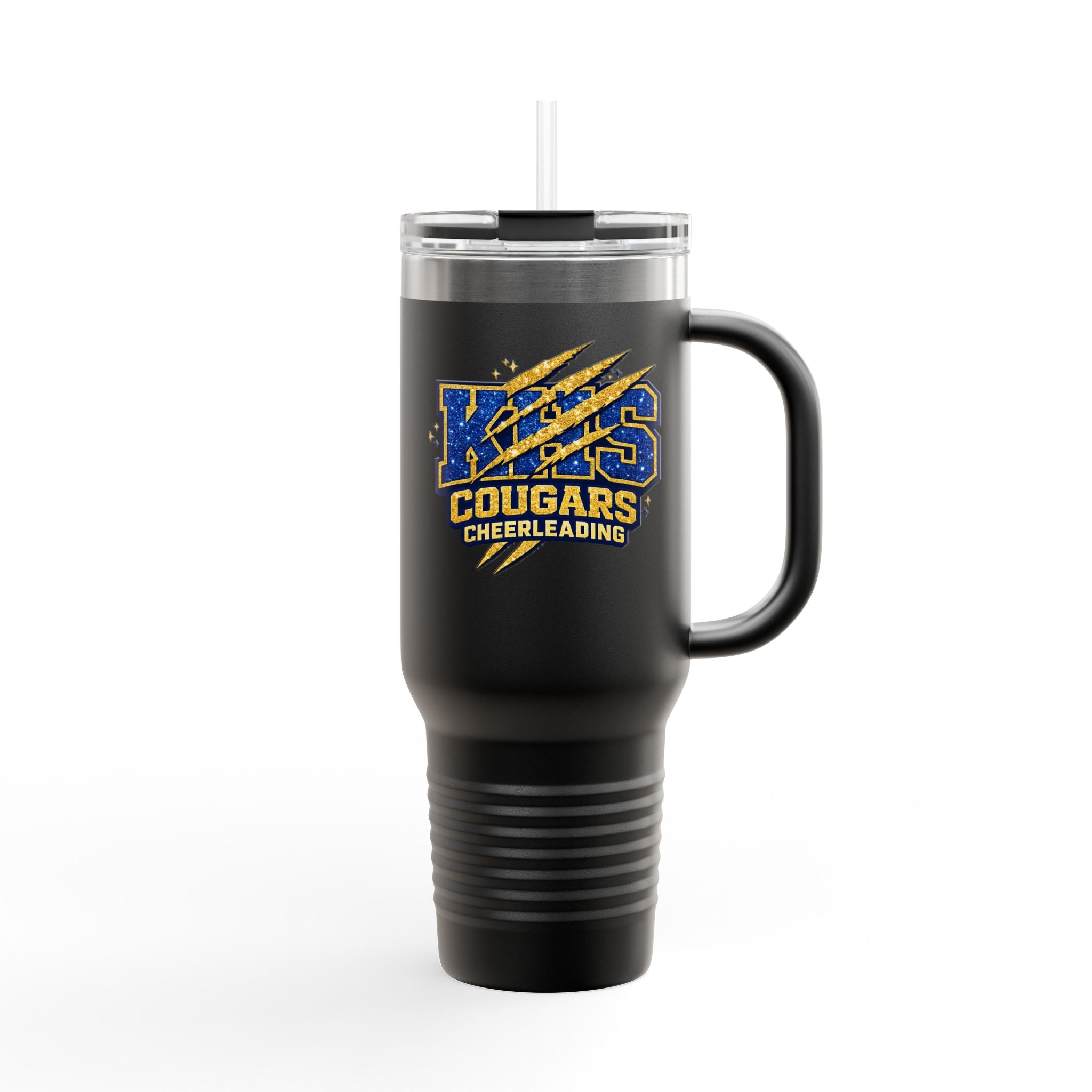 40oz Insulated Travel Mug — KHS Cougars Cheerleading Team Logo