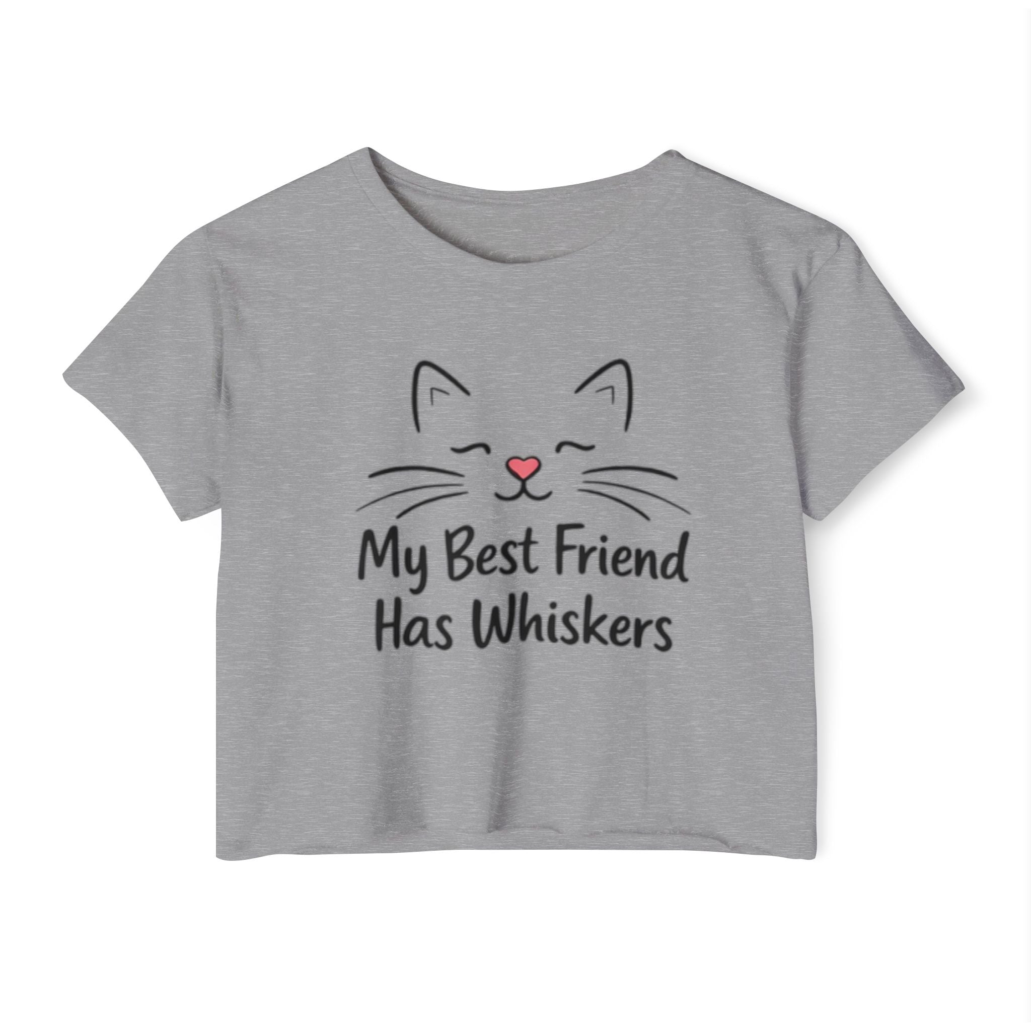 Cat Lover Crop Top - "My Best Friend Has Whiskers" Festival Tee