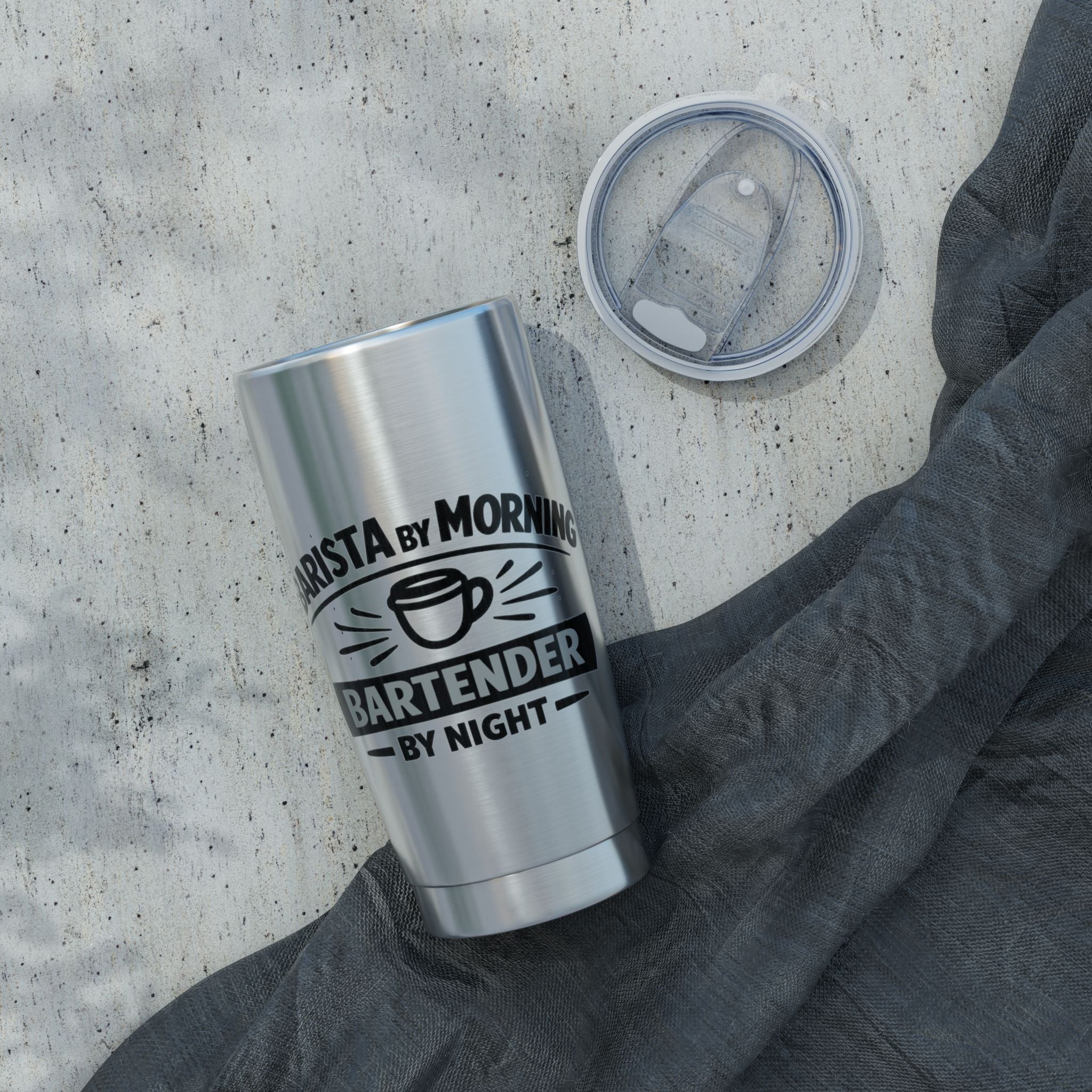 20oz Tumbler — "Barista by Morning, Bartender by Night" Insulated Travel Cup