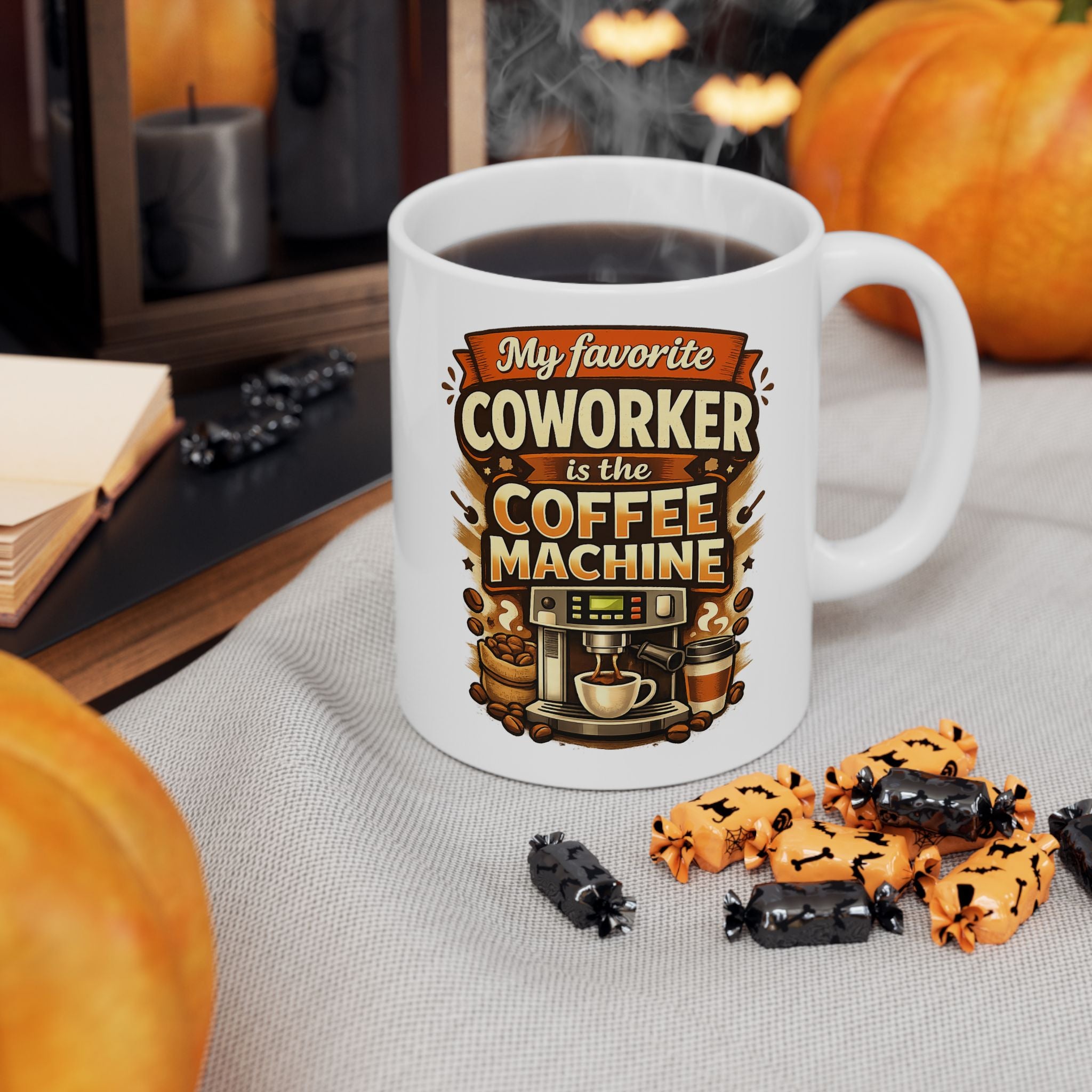 Coffee Lover Mug - Funny Coffee Makes Me Awesome Ceramic Cup (11oz & 15oz)
