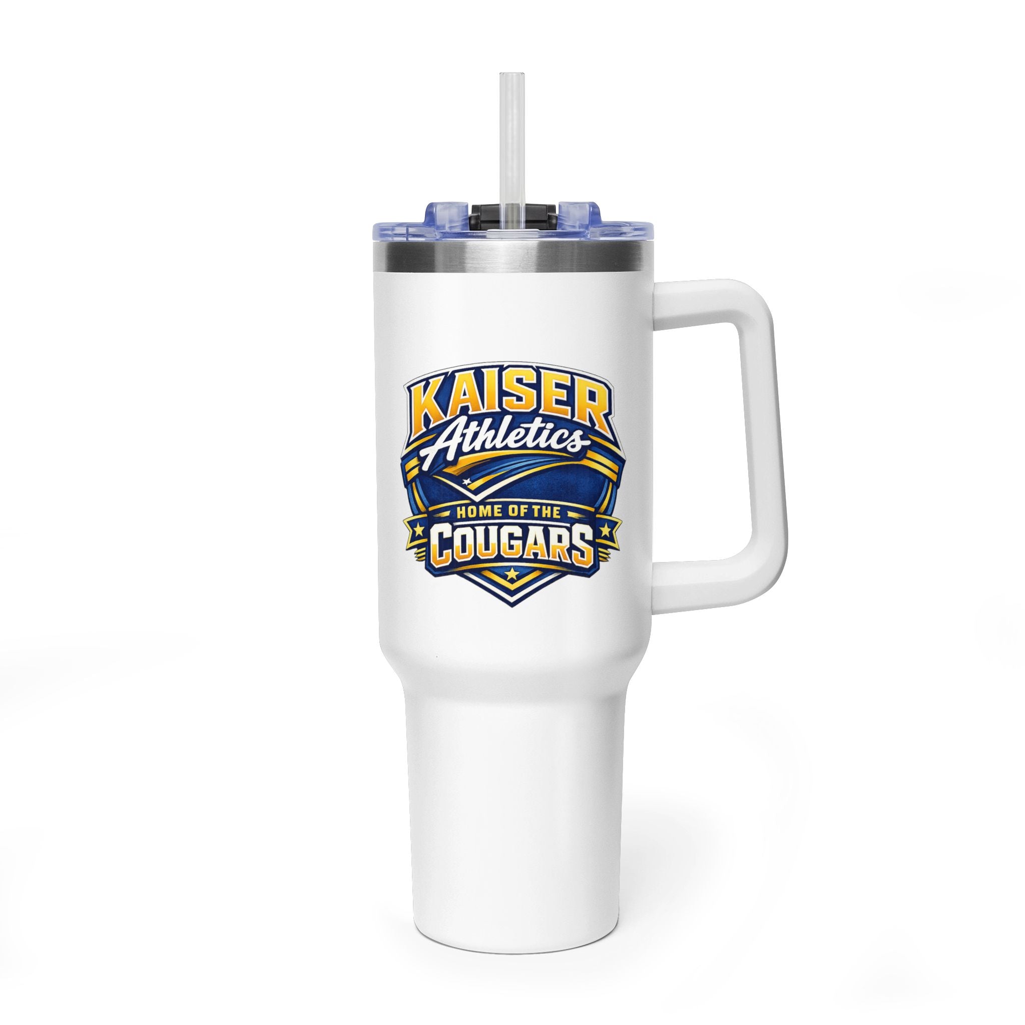 40oz Vacuum Tumbler - Insulated Travel Cup with Straw (Custom Logo Ready)